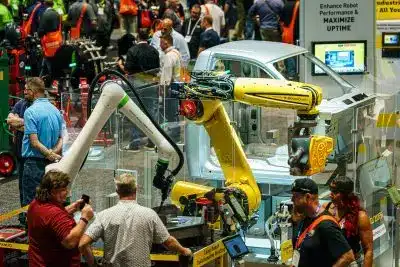 FABTECH 2024 exhibit floor, products on display